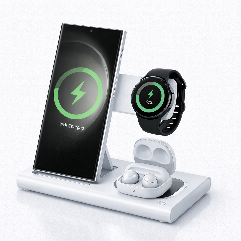 Station de Charge 3-en-1 Sans Fil pour Android