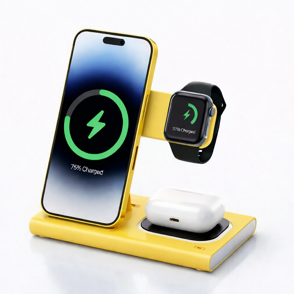 Station de Charge 3-en-1 Sans Fil pour Apple